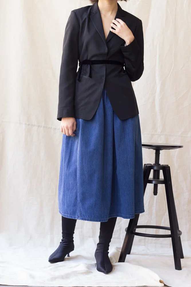 1990s Donna Karan Silk Minimalist Jacket — Wayward Collection